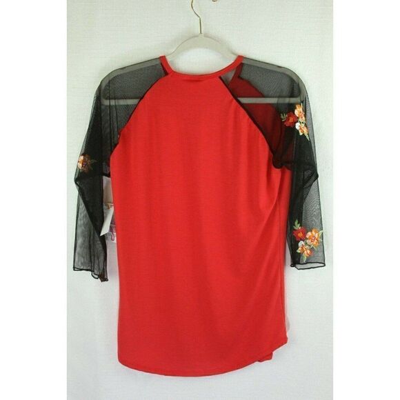 Lularoe Top Embroidered Lace Stretch NEW Womens Small - Picture 1 of 7